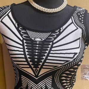 New….Black and White waist length top.